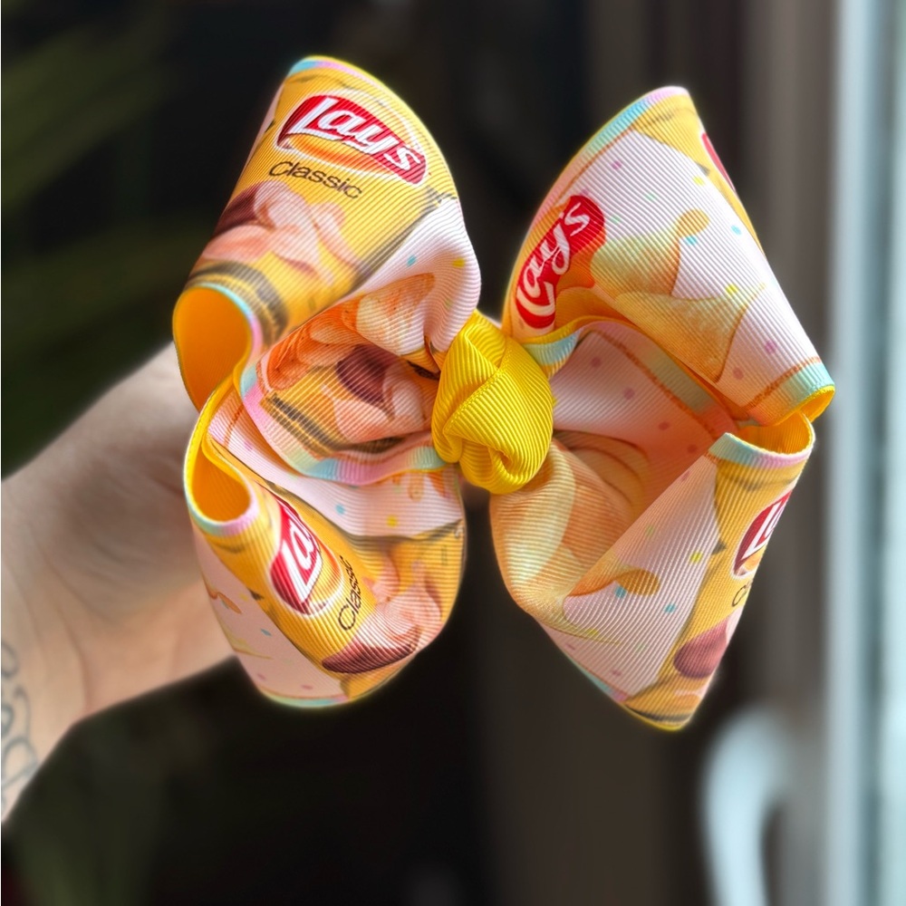 Classic Yellow Hair Bow for Kids